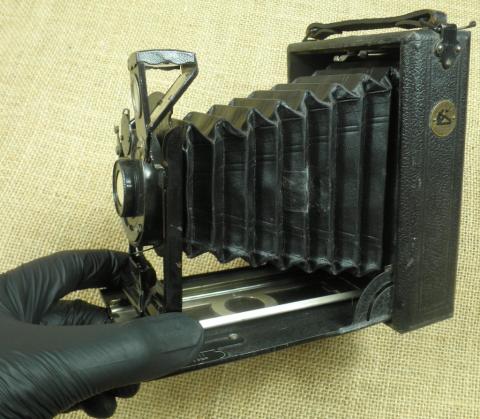 WW2 German Nazi RARE early waffen SS TOTENKOPF propaganda camera named working condition