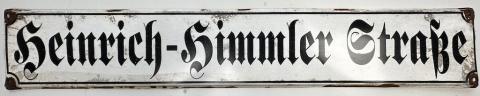 WW2 German Nazi RARE Heinrich-Himmler Straße metal street plaza sign