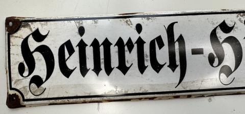 WW2 German Nazi Heinrich-Himmler Straße metal street plaza sign