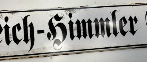 WW2 German Nazi Heinrich-Himmler Straße metal street plaza sign