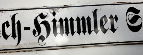 WW2 German Nazi Heinrich-Himmler Straße metal street plaza sign