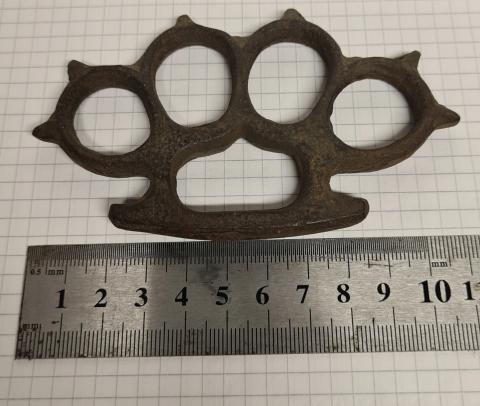 WW2 German Nazi RARE Waffen SS Totenkopf concentration Stuthoff guard knucles relic