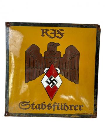 WW2 German Nazi Reichsjugendführer National Youth Leader hj hitler youth leader's metalsign