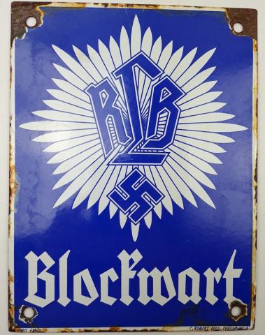 WW2 German Nazi RLB Reichsluftschutzbund air protection league third Reich sign