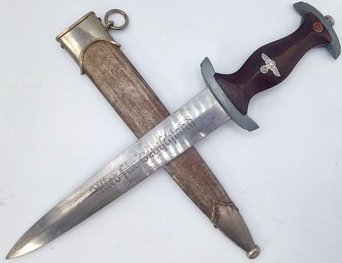 WW2 German Nazi SA late dagger rare maker Emil Voos waffenfabrik solingen rzm M7/2