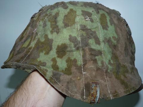 WW2 German Nazi SCARCE WAFFEN SS camo helmet cover sniper Totenkopf Panzer