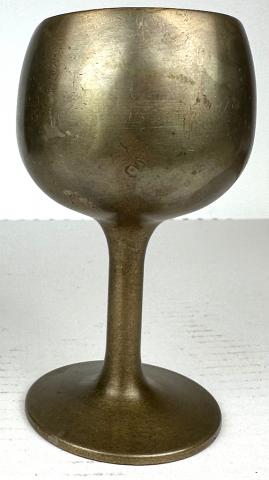 WW2 German Nazi silverware luftwaffe wine braWW2 German Nazi silverware luftwaffe wine brass glass original
