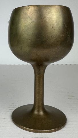 WW2 German Nazi silverware luftwaffe wine brass glass original