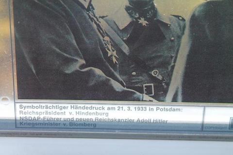WW2 German Nazi Third Reich NSDAP FOIL A4 Hitler photo with Hindenburg