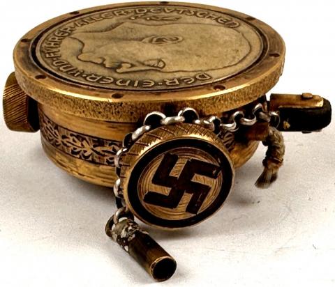 WW2 German Nazi Third Reich NSDAP leader fancy custom lighter AH Adolf Hitler