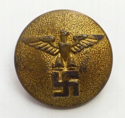 WW2 German Nazi Third Reich NSDAP Officer gold tunic button with eagle & swastika