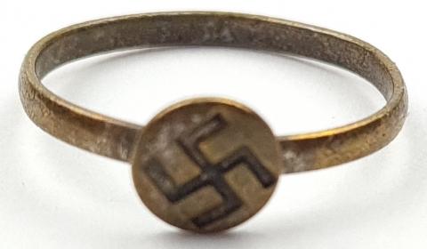 WW2 German Nazi Third Reich NSDAP party partisan Swastika custom ring