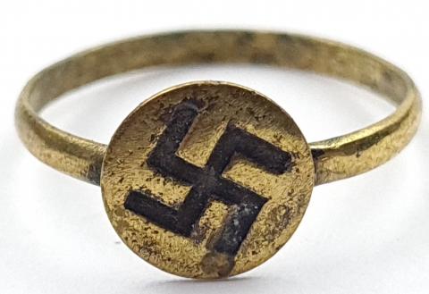 WW2 German Nazi Third Reich NSDAP party partisan Swastika custom ring