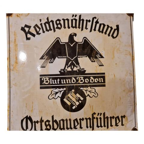 Third Reich NSDAP reichsnährstand ortsbauernführer enamel sign original WW2 german Nazi 