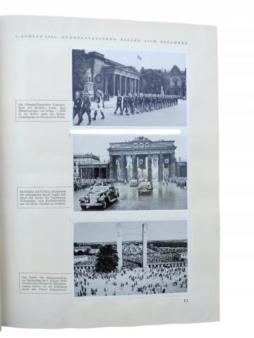 WW2 German Nazi Third Reich Olympics of Berlin 1936 cigarette photos book with dustcover original adolf hitler