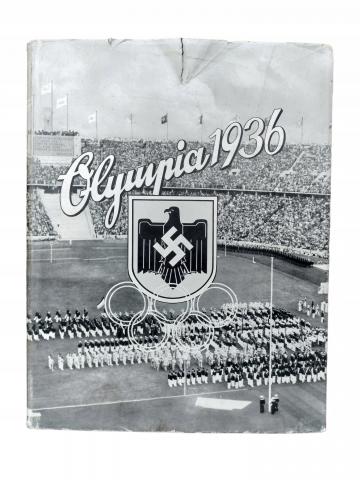 WW2 German Nazi Third Reich Olympics of Berlin 1936 cigarette photos book with dustcover band II