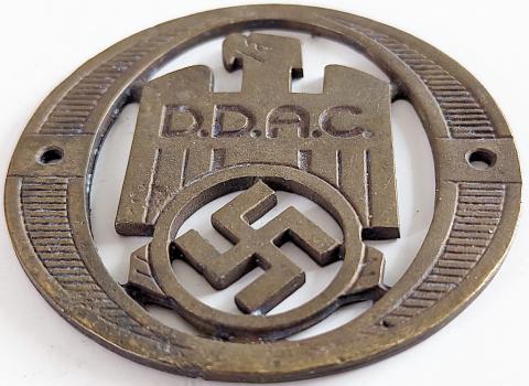 WW2 German Nazi third Reich s Automobile club D.D.A.C large vehicule plate DDAC