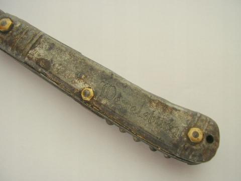 WW2 German Nazi UNIQUE WAFFEN SS Early Wewelsburg commemorative pocket knife engraved Solingen
