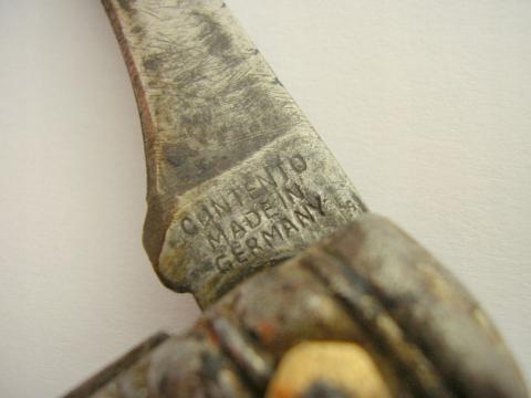 WW2 German Nazi UNIQUE WAFFEN SS Early Wewelsburg commemorative pocket knife engraved Solingen