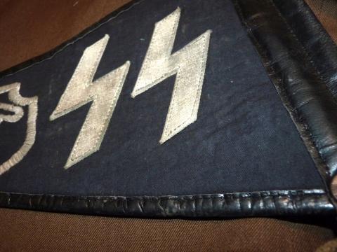 WAFFEN SS 1st PANZER division car parade flag pennant original