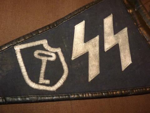 WW2 German Nazi WAFFEN SS 1st PANZER division car parade flag pennant 