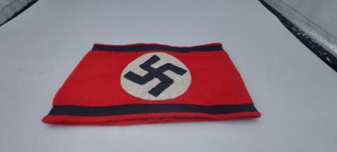 WW2 German Nazi Waffen SS Allgemeine black uniform swastika armband cotton variation early