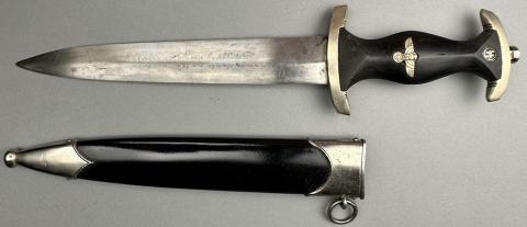 SS DAGGER early anodized unmarked blade chained original for sale