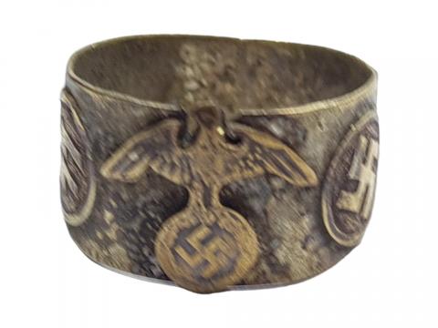 WW2 German Nazi WAFFEN SS early NSDAP eagle custom ring