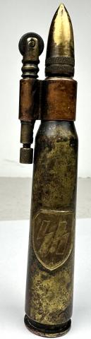 WW2 German Nazi Waffen SS field gear WORKING bullet lighter