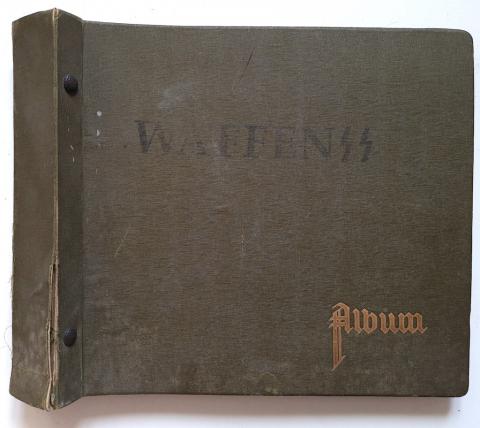 WW2 German Nazi WAFFEN SS gramophone records album marked