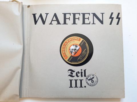 Ww2 German Nazi Waffen SS Himmler Prag School set of records in case - gramophones with many ss stamps