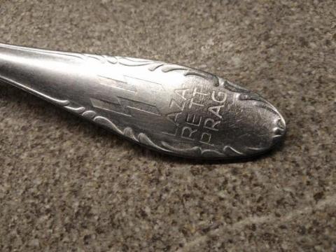 WW2 German Nazi WAFFEN SS Himmler school SS-Lazarett silver spoon silverware marked