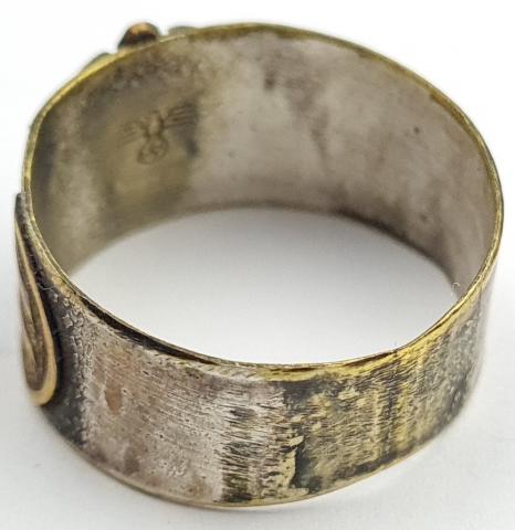 WW2 German Nazi WAFFEN SS ring swastika reich eagle original for sale