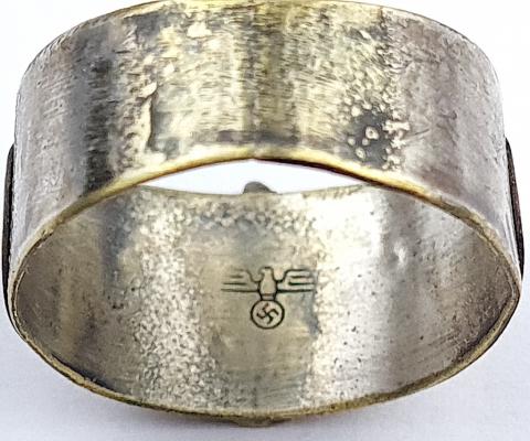 WW2 German Nazi WAFFEN SS ring swastika reich eagle original for sale