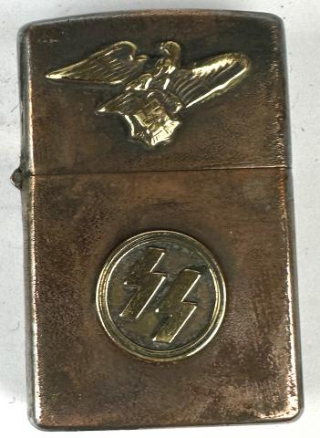 WW2 German Nazi WAFFEN SS Kantine zippo lighter relic panzer totenkopf field gear