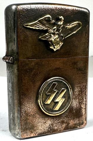 WW2 German Nazi WAFFEN SS Kantine zippo lighter relic panzer totenkopf field gear