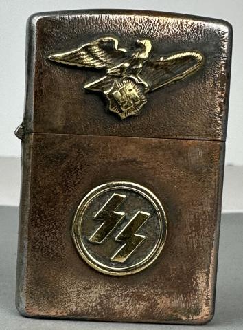 WW2 German Nazi WAFFEN SS Kantine zippo lighter relic panzer totenkopf field gear