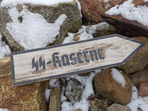 WW2 German Nazi WAFFEN SS Kaserne Kantine wooden sign