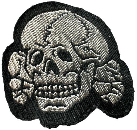 WW2 German Nazi WAFFEN SS M43 Cloth patch skull insignia