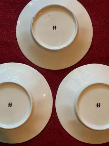 WW2 German Nazi Waffen SS marked porcelain plate original third reich allach