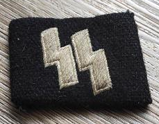 WW2 German Nazi WAFFEN SS NCO Collar tab original tunic patch