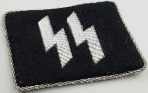 WW2 German Nazi WAFFEN SS officer tunic removed collar tab ss runes WITH RZM TAG