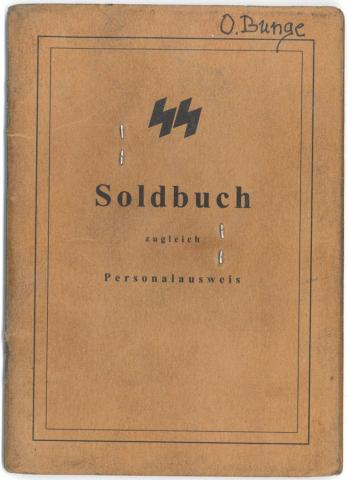 WW2 German Nazi WAFFEN SS panzer grenadier photo ID Soldbuch original for sale