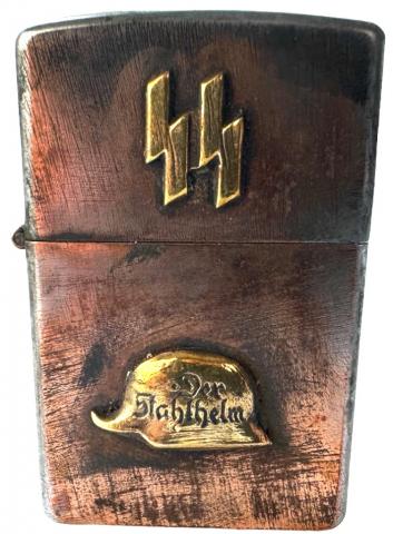 Ww2 German Nazi Waffen SS relic field gear zippo lighter RZM