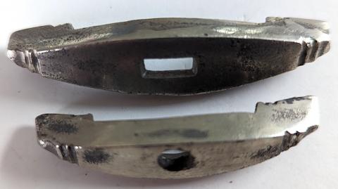 WW2 German Nazi WAFFEN SS SA NSKK dagger crossguard set early solid nickel WW2 German Nazi WAFFEN SS SA NSKK dagger crossguard set early solid nickel