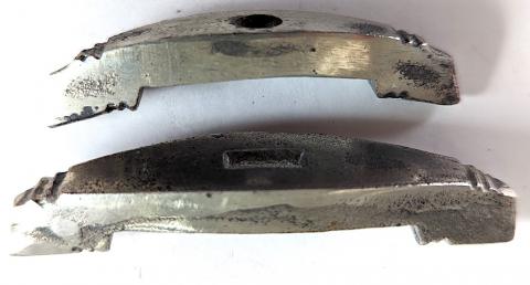 WW2 German Nazi WAFFEN SS SA NSKK dagger crossguard set early solid nickel WW2 German Nazi WAFFEN SS SA NSKK dagger crossguard set early solid nickel