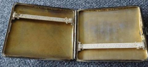 WW2 German Nazi WAFFEN SS silver fancy cigarette case silverware