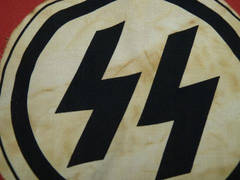 WW2 German Nazi WAFFEN SS sport shirt LARGE cloth insignia patch