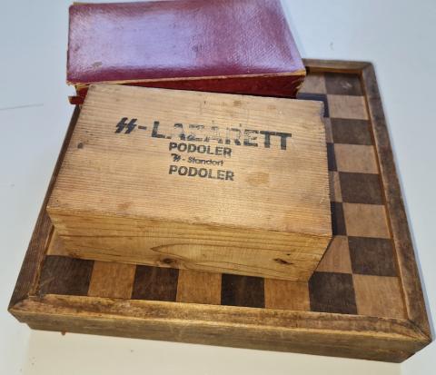 WW2 German Nazi WAffen SS SS-Lazarett Himmler school checker and check game