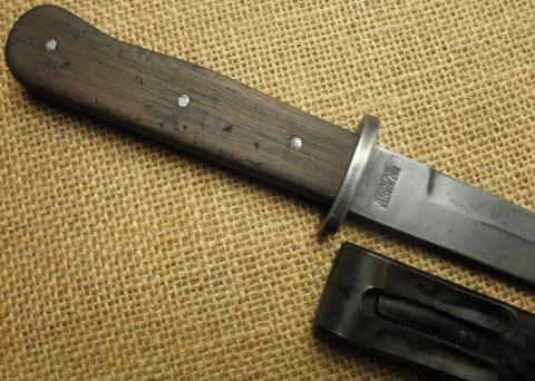 WW2 German Waffen SS Totenkopf panzer knife E&F Horster Solingen scabbard